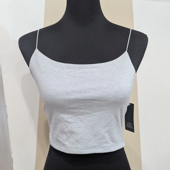 wild fable Tops - NWT Target Wild Fable Women's Gray Spaghetti Strap Top Size Small